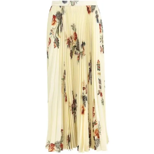 Midi Skirts, female, , Size: S Floral Print Pleated Midi Skirt - ETRO - Modalova