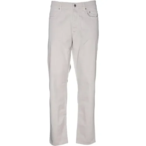 Chinos, male, , Size: W40 Cotton Linen Blend Elastic Waist Pants - Siviglia - Modalova