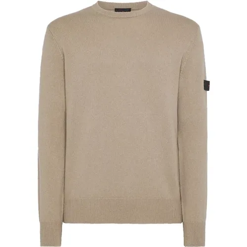 Turtlenecks, male, , Size: L Gediz Crewneck Wool Sweater - Peuterey - Modalova