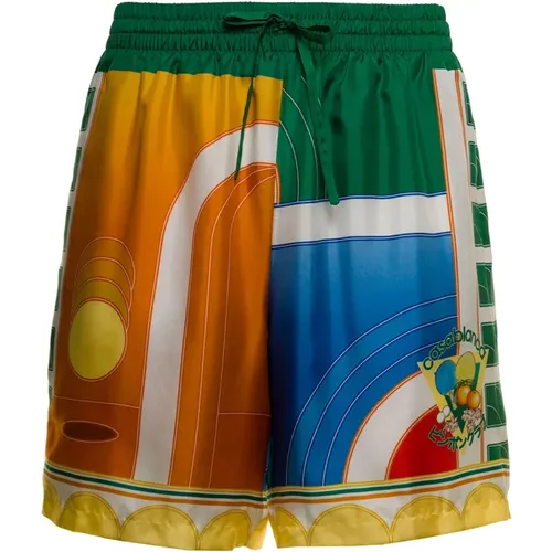 Casual Bermuda Shorts mit Mehrfarbigem Geometrischem Muster , Herren, Größe: L - Casablanca - Modalova
