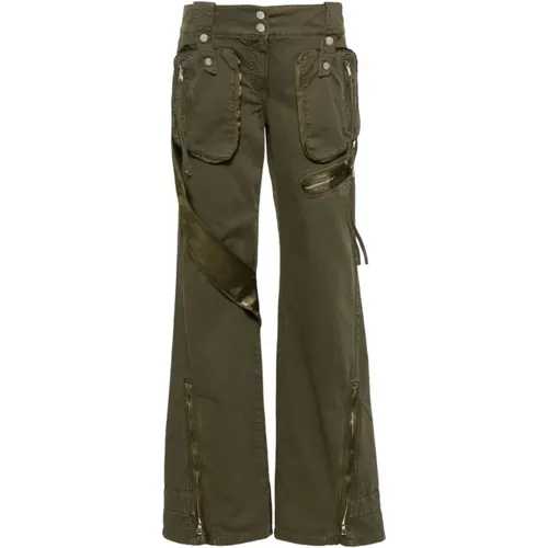 Dunkelgrüne Hose Damenmode , Damen, Größe: 2XS - Blumarine - Modalova