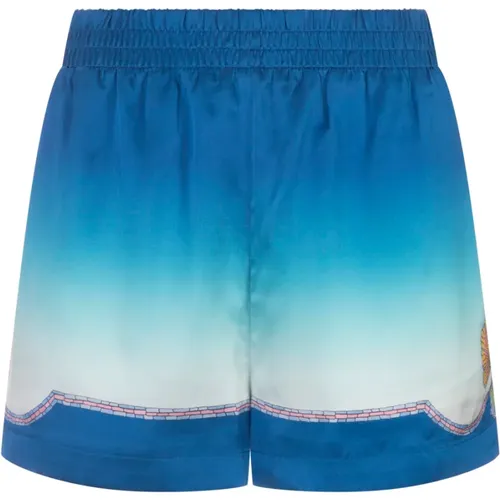 Silk Gradient Shell Shorts , female, Sizes: S, 2XS, XS - Casablanca - Modalova