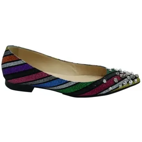 Pre-owned Velvet flats , female, Sizes: 1 1/2 UK - Christian Louboutin Pre-owned - Modalova