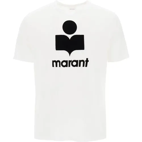 T-Shirt mit flocked Logo - Isabel marant - Modalova