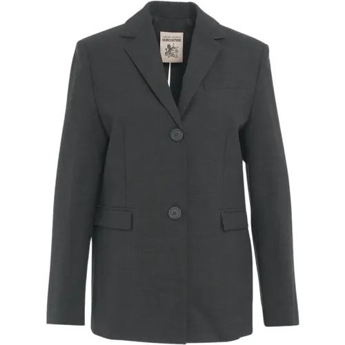 Grauer Blazer mit Rückenschlitz Aw24 - Semicouture - Modalova