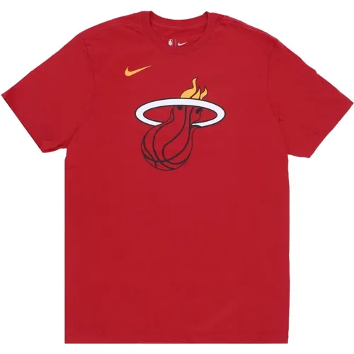 T-Shirts, male, , Size: XL Miami Heat Logo Tee Shirt - Nike - Modalova