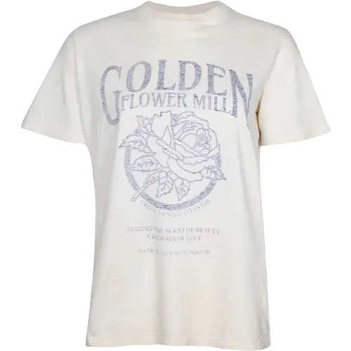 Vintage Weißes Crew Neck T-shirt - Golden Goose - Modalova
