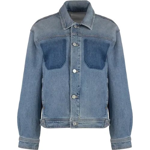 Denimjacke mit Kontrastnähten , Damen, Größe: M - Mother - Modalova