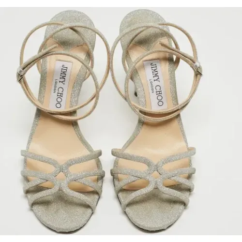 Pre-owned Fabric sandals , female, Sizes: 6 1/2 UK - Jimmy Choo Pre-owned - Modalova