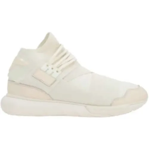 Ivory Low-Top Neoprene Sneakers with Leather Details , male, Sizes: 6 1/2 UK - Y-3 - Modalova