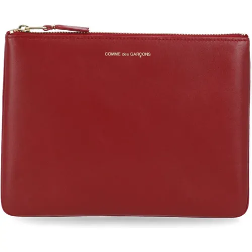 Rote Leder Pochette Tasche - Comme des Garçons - Modalova