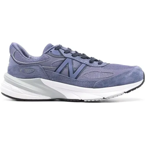 Sneakers, male, , Size: 9 US Blue Mesh Sneakers with Almond Toe - New Balance - Modalova