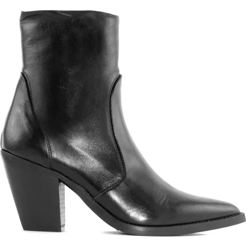 Leather Pointed Ankle Boots , female, Sizes: 4 UK, 5 UK, 7 UK, 6 UK, 3 UK - Julie Dee - Modalova