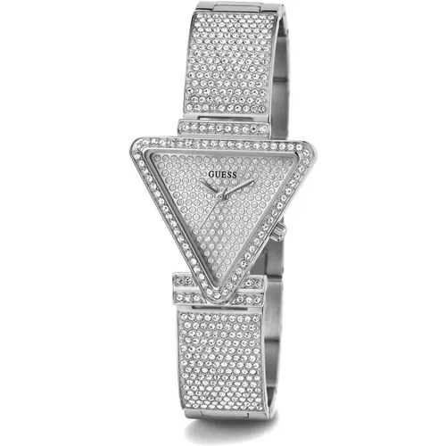 Watches, female, , Size: ONE SIZE Triangle Fame Stainless Steel Watch - Guess - Modalova