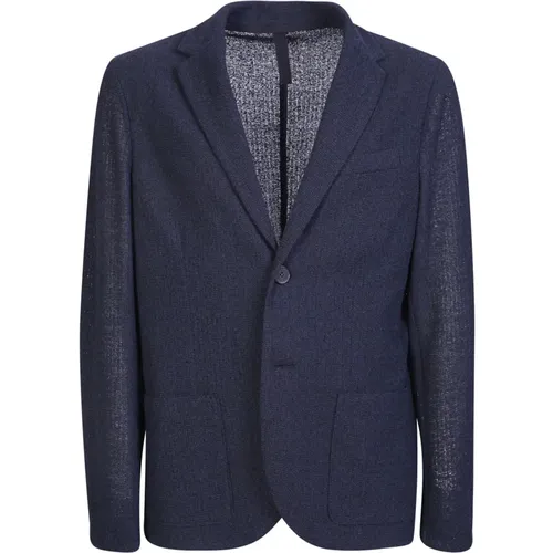 Blazers, male, , Size: L Bicolor Frisé Blazer - Harris Wharf London - Modalova