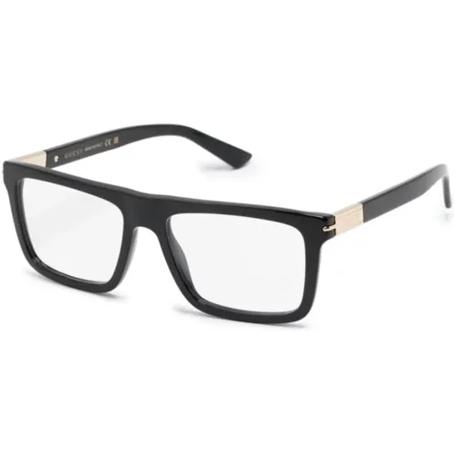 Schwarze Optische Brille Stilvolles Modell , Herren, Größe: 56 MM - Gucci - Modalova