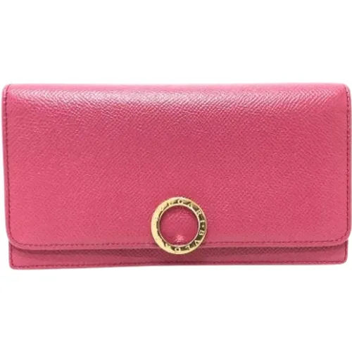 Pre-owned Wallets, female, , Size: ONE SIZE Pre-owned Leather wallets - Bvlgari Vintage - Modalova