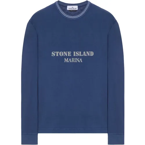 Sweatshirts, male, , Size: S Long Sleeve Casual T-Shirt - Stone Island - Modalova