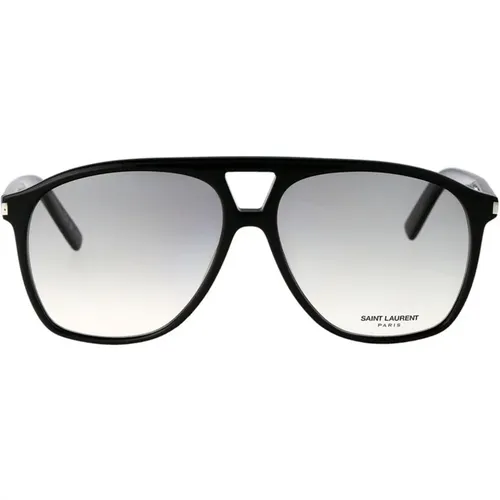 SL 596 Dune Sonnenbrille,Ikonoische Sonnenbrille mit linearer Eleganz - Saint Laurent - Modalova