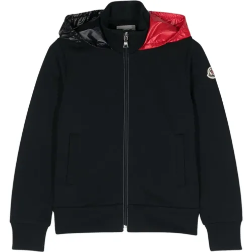 Blauer hoher Hals Pullover Kinder - Moncler - Modalova