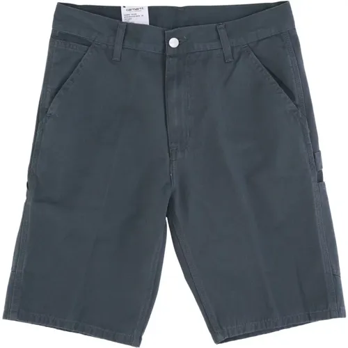 Grüne Stone Washed Knie Shorts , Herren, Größe: W34 - Carhartt WIP - Modalova