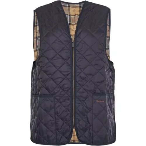 Vests, male, , Size: 2XS Quilted Vest with Tartan Lining - Barbour - Modalova