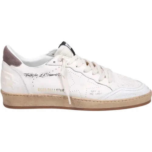 Weiße Wildlederabsatz-Sneaker , Herren, Größe: 41 EU - Golden Goose - Modalova