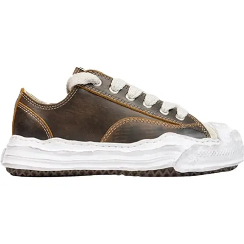 Sneakers, male, , Size: 9 US Vintage Leather Low-Top Sneaker - Mihara Yasuhiro - Modalova