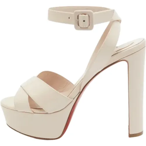 Pre-owned Sandals, female, , Size: 6 US Pre-owned Leather sandals - Christian Louboutin Pre-owned - Modalova