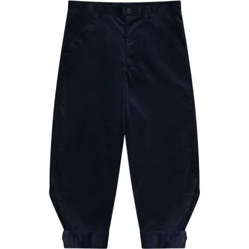 Blaue Cordhose mit Manschetten , Herren, Größe: M - Comme des Garçons - Modalova