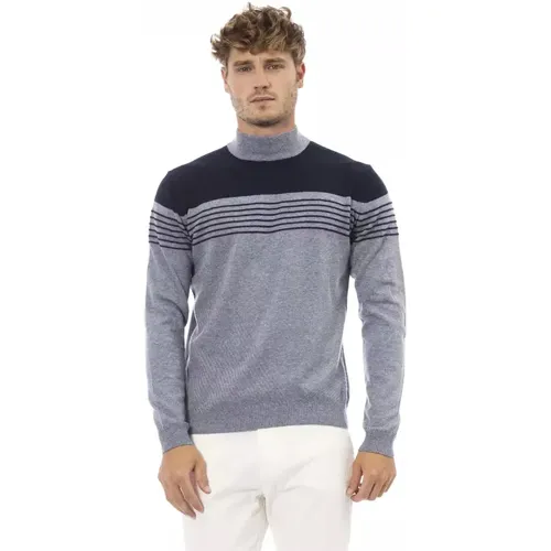 Mock Neck Sweater , Herren, Größe: 2XL - Alpha Studio - Modalova