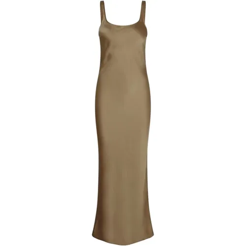 Satin Maxikleid mit Seitenschlitz , Damen, Größe: XS - Samsøe Samsøe - Modalova