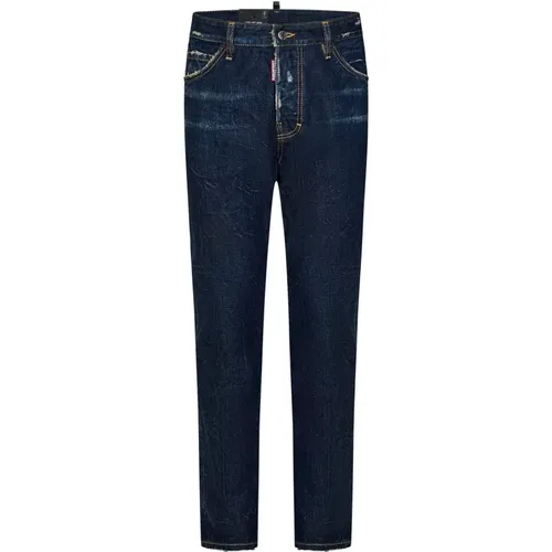 Blaue Slim Fit Jeans Aw24 , Herren, Größe: XL - Dsquared2 - Modalova