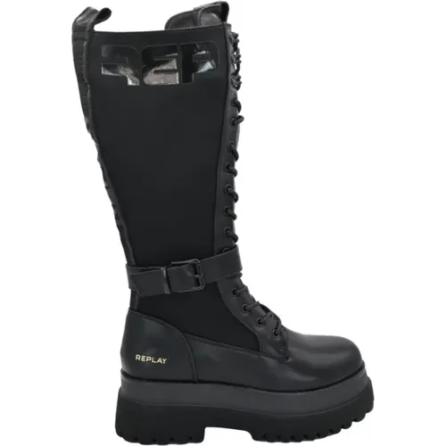 High Boots , female, Sizes: 8 UK, 6 UK, 7 UK, 3 UK, 4 UK - Replay - Modalova