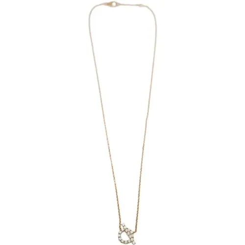 Pre-owned Rose Gold necklaces , female, Sizes: ONE SIZE - Hermès Vintage - Modalova