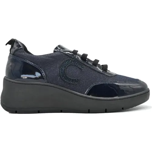 Blaue Sneakers - Mm4893001 Stil , Damen, Größe: 37 EU - Cinzia Soft - Modalova