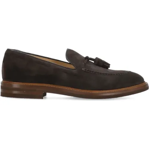 Suede Loafers with Tassels , male, Sizes: 6 UK, 9 UK, 8 UK, 8 1/2 UK - BRUNELLO CUCINELLI - Modalova