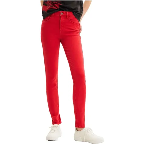 Rote Baumwoll-Denim-Jeans Desigual - Desigual - Modalova