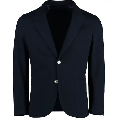 Baumwoll-Blazer Revers Doppelter Schlitz - Barba Napoli - Modalova