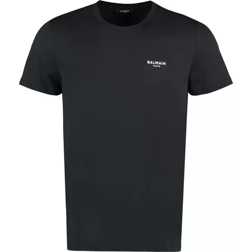 Organische Baumwolle Logo T-Shirt , Herren, Größe: S - Balmain - Modalova