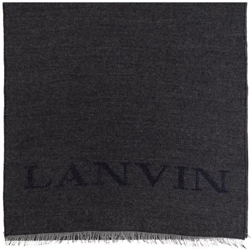 Winter Scarves, female, , Size: ONE SIZE Scarf with logo - Lanvin - Modalova