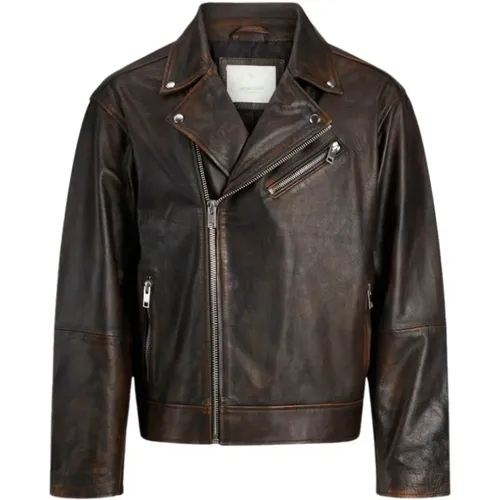 Leder Bikerjacke Jack & Jones - jack & jones - Modalova