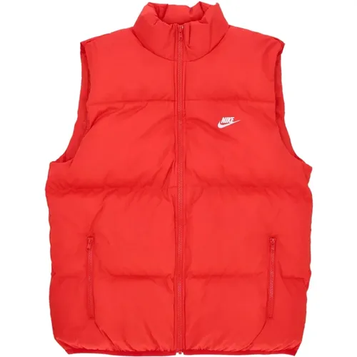 Vests, male, , Size: XL /White Puffer Vest Down Jacket - Nike - Modalova