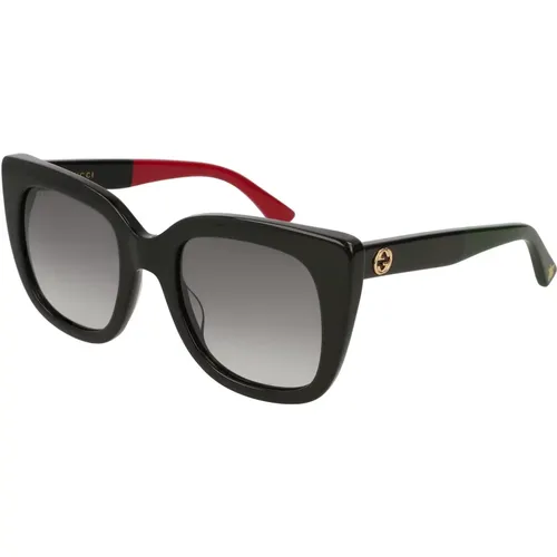 Red Sunglasses with Grey Shaded , female, Sizes: 51 MM - Gucci - Modalova