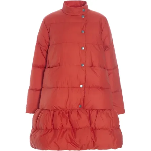 Feather Down Coat with Ruffle , female, Sizes: L, M - Bitte Kai Rand - Modalova