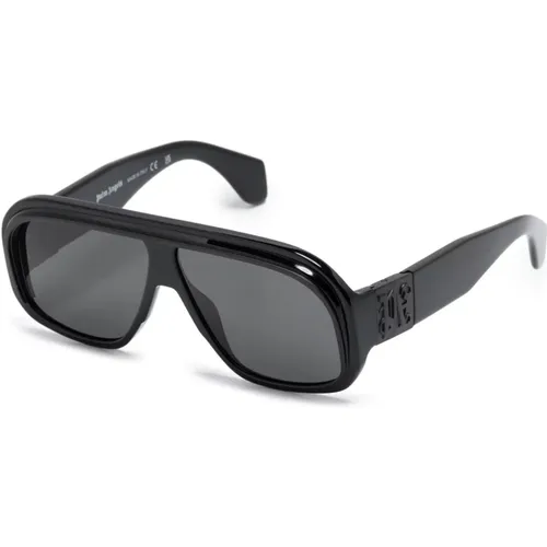 Schwarze Sonnenbrille mit Original-Etui,PERI063 6064 Sonnenbrille - Palm Angels - Modalova