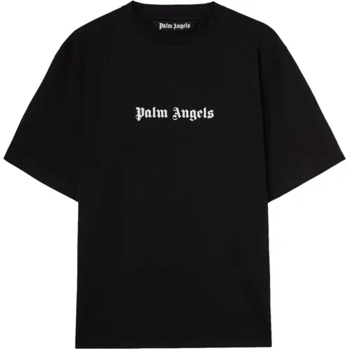 T-Shirts, male, , Size: L Logo Print Crew Neck T-shirts - Palm Angels - Modalova