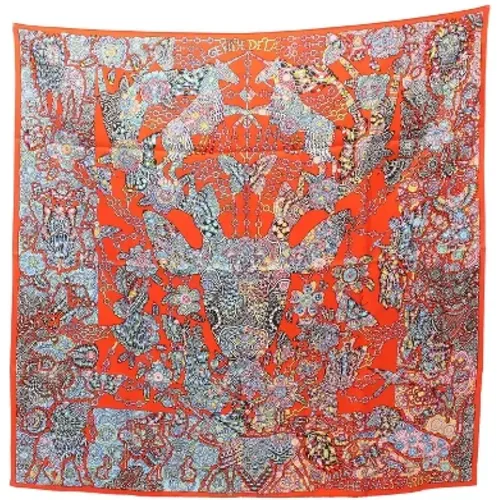 Pre-owned Scarves, female, , Size: ONE SIZE Pre-owned Silk scarves - Hermès Vintage - Modalova