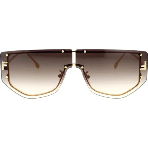 Glasant Sunglasses with Iconic F Detail , female, Sizes: 69 MM - Fendi - Modalova