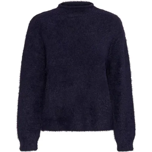 Lila Strickpullover Sweater , Damen, Größe: M - Kaffe - Modalova